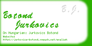 botond jurkovics business card